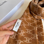 Cashmere Jacquard Knit Scarf