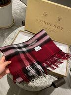 Medium Grid Cashmere Scarf