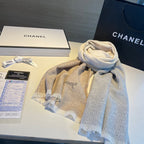 Beige-Toned Cashmere Scarf