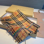 Rainbow Stripe Cashmere Scarf