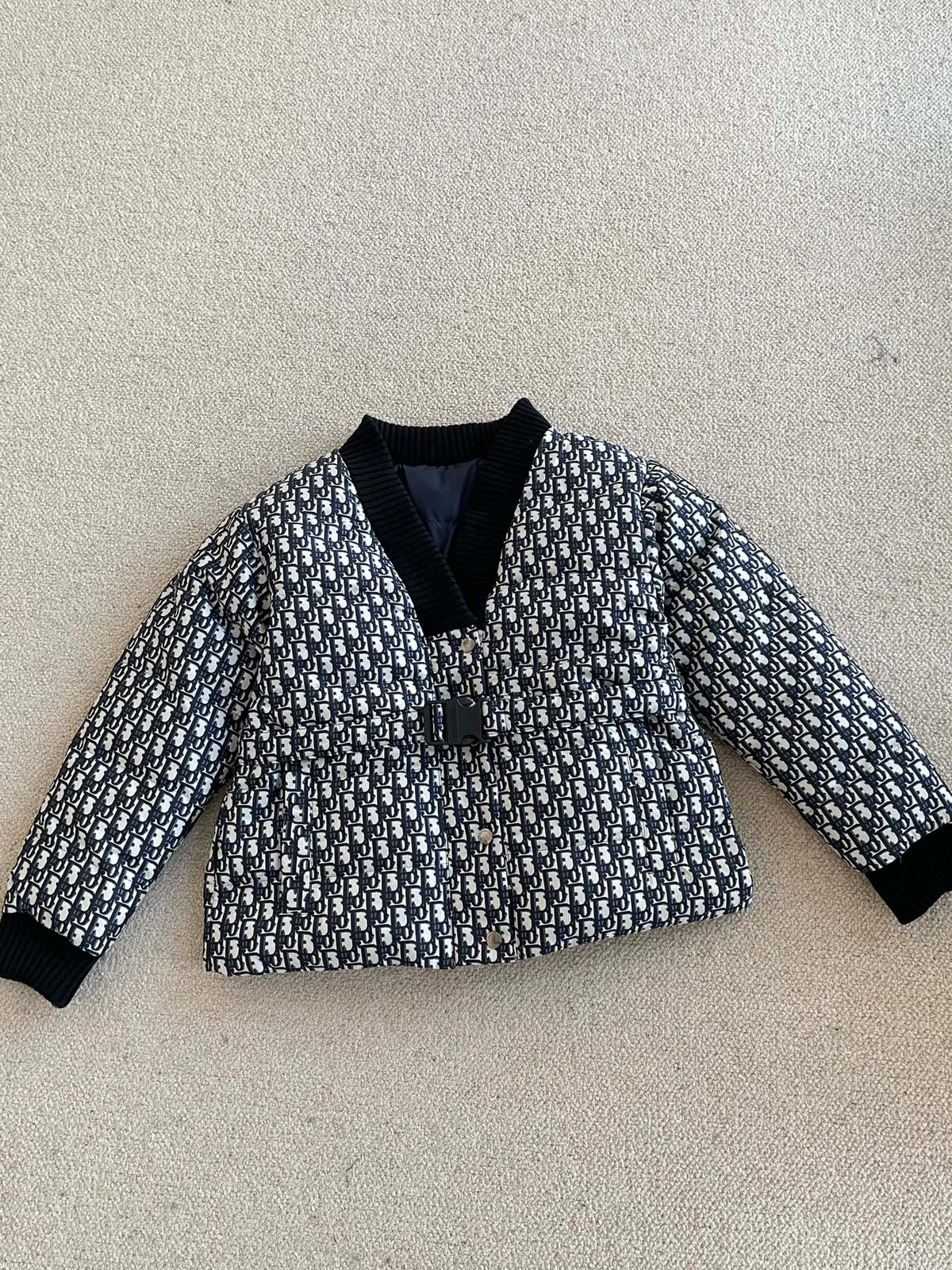 Reversible Cotton Jacket with Elastic Waist