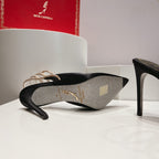 Cleo Snake-Design Slingback Heels