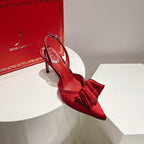 Silk Bow Crystal Heels