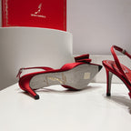 Silk Bow Crystal Heels