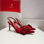 Silk Bow Crystal Heels