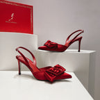 Silk Bow Crystal Heels