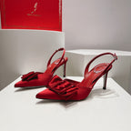 Silk Bow Crystal Heels