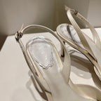 Silk Bow Crystal Heels