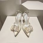 Silk Bow Crystal Heels