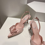 Silk Bow Crystal Heels