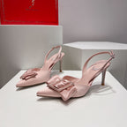Silk Bow Crystal Heels