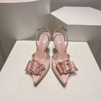 Silk Bow Crystal Heels