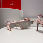 Silk Bow Crystal Heels