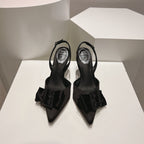 Silk Bow Crystal Heels