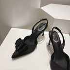 Silk Bow Crystal Heels