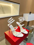 Velvet Snake Crystal Sandals