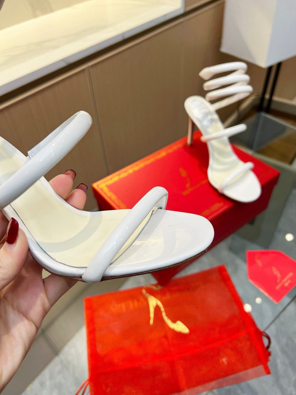 Velvet Snake Crystal Sandals