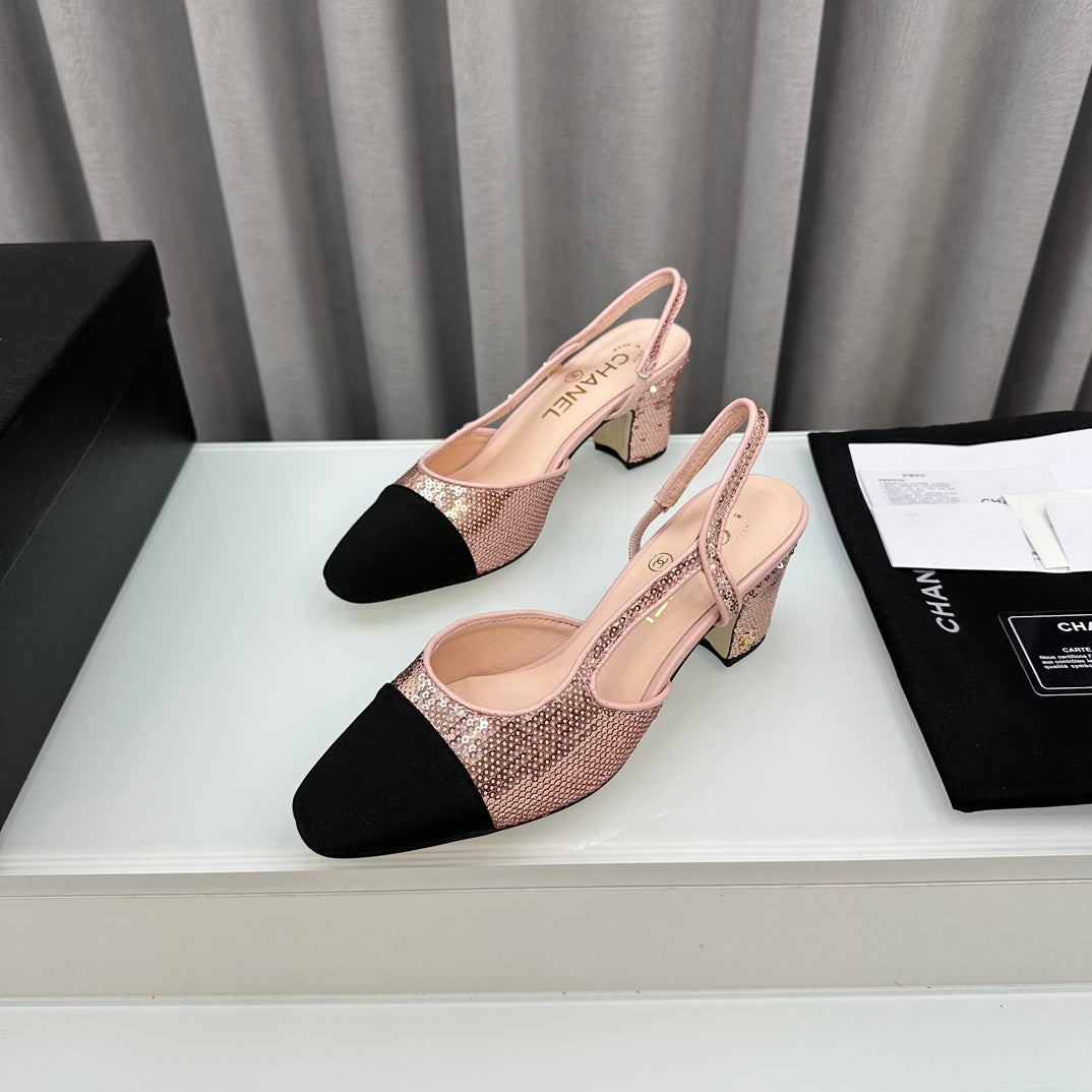 Two-Tone Slingback Shoes