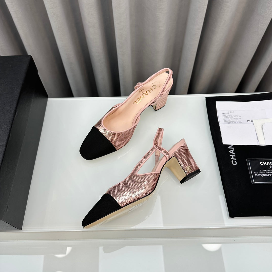 Two-Tone Slingback Shoes