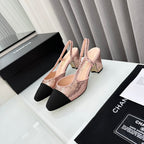 Two-Tone Slingback Shoes
