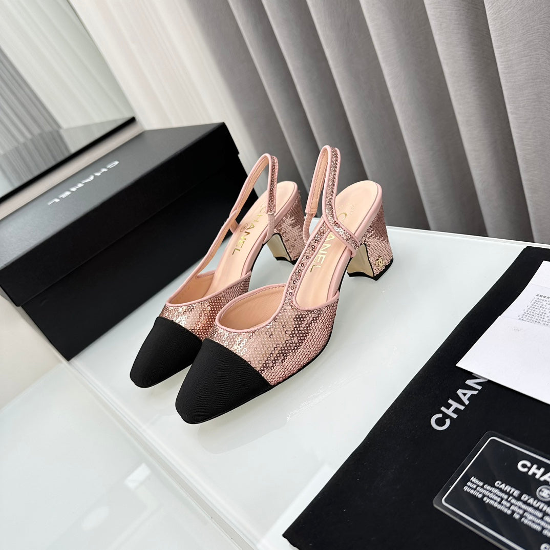 Two-Tone Slingback Shoes