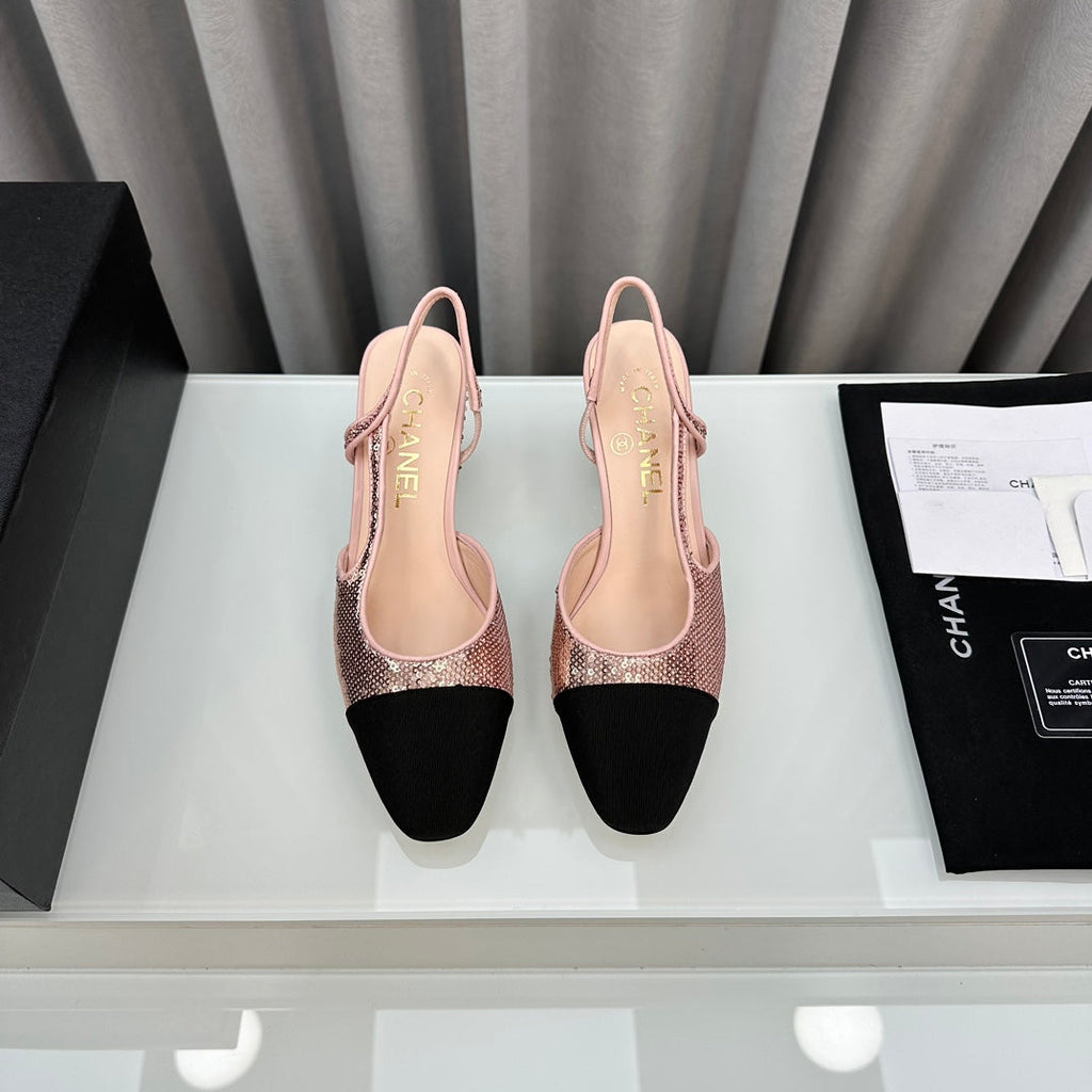 Two-Tone Slingback Shoes