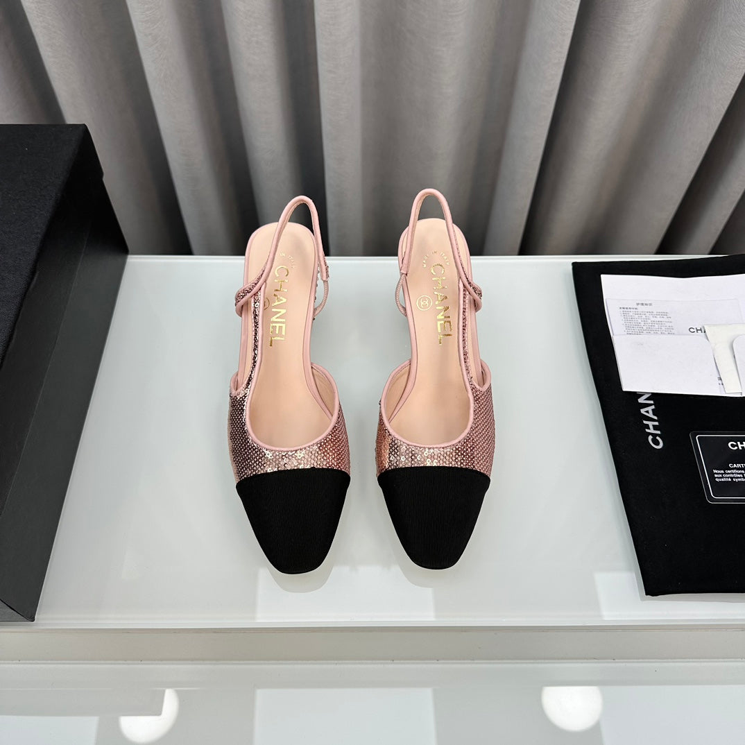 Two-Tone Slingback Shoes