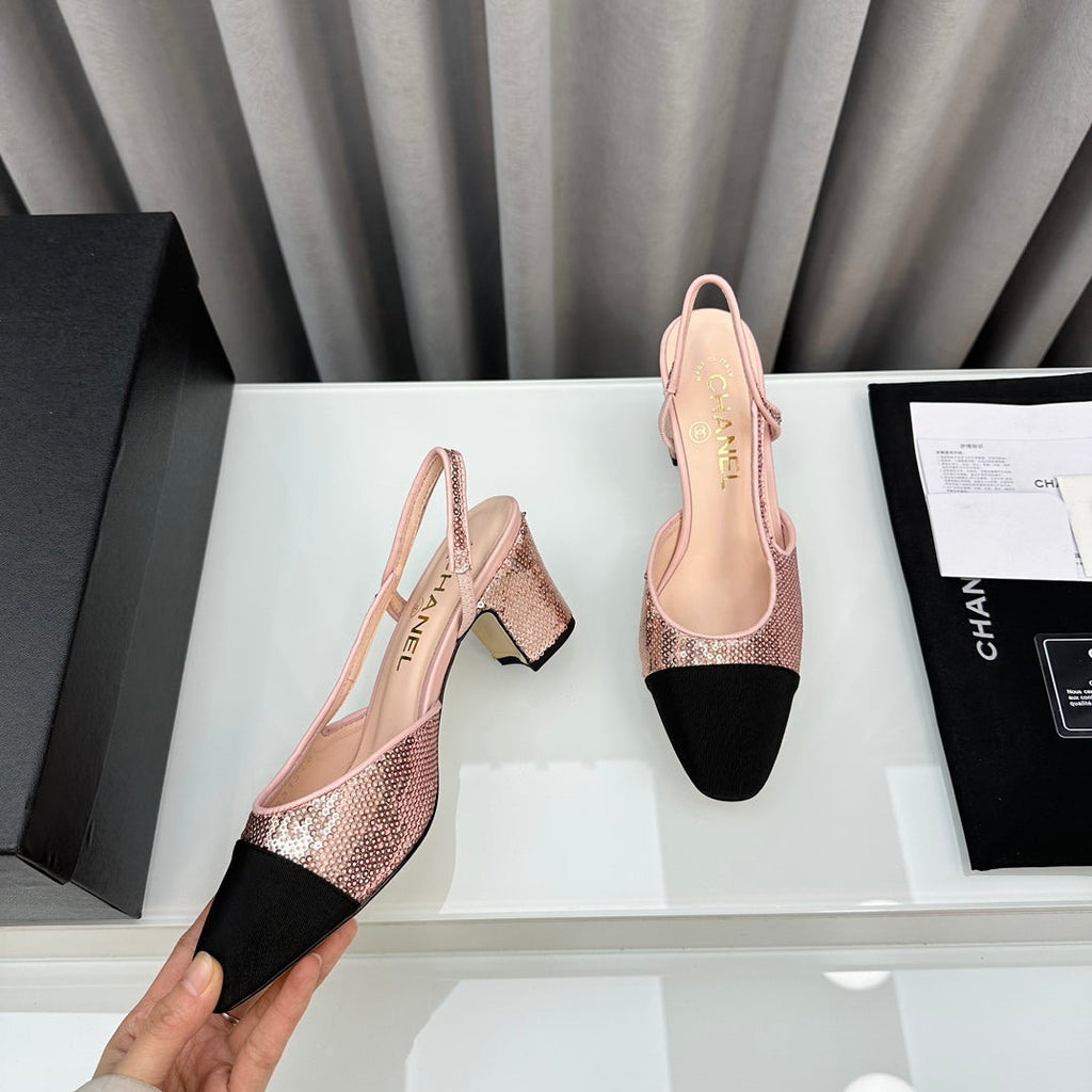 Two-Tone Slingback Shoes