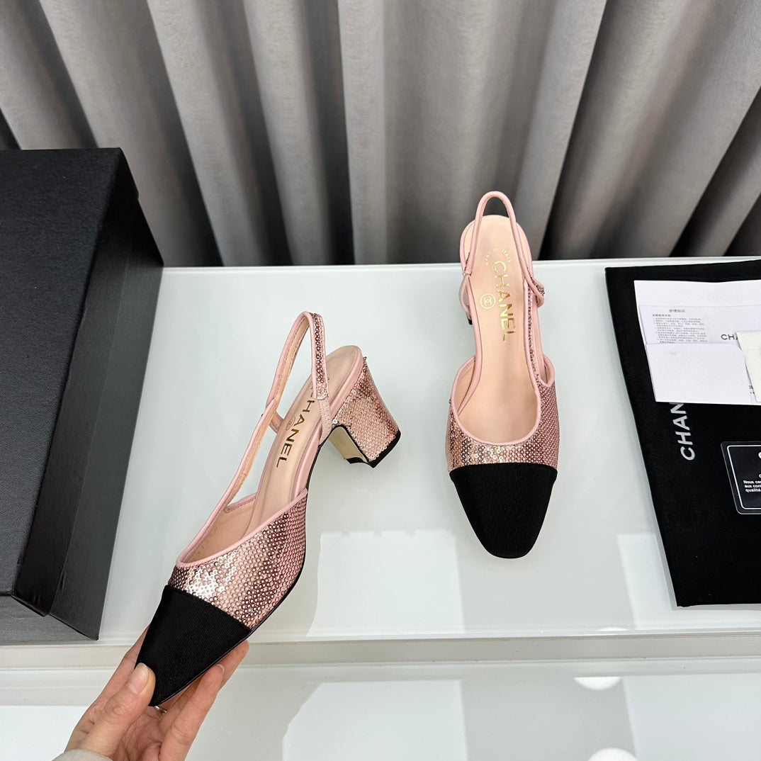 Two-Tone Slingback Shoes