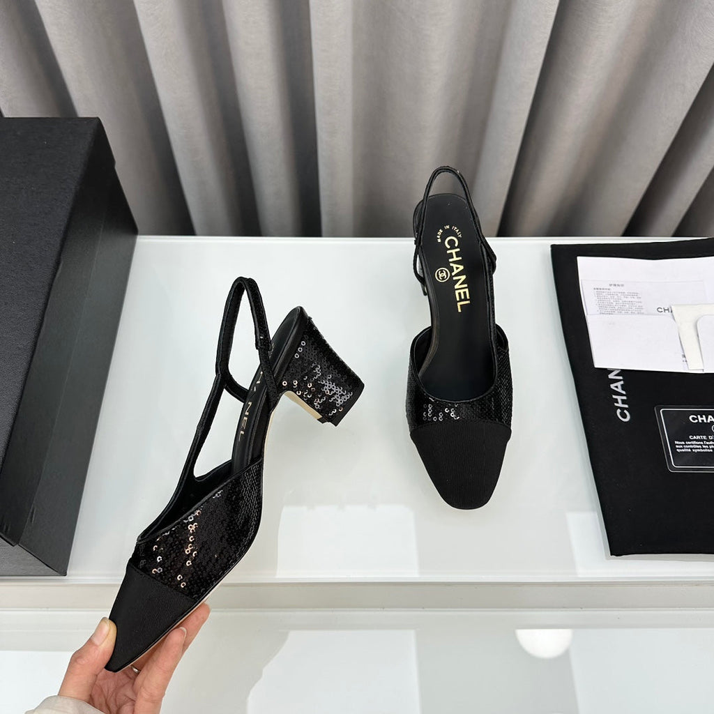 Two-Tone Slingback Shoes
