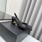 Two-Tone Slingback Shoes