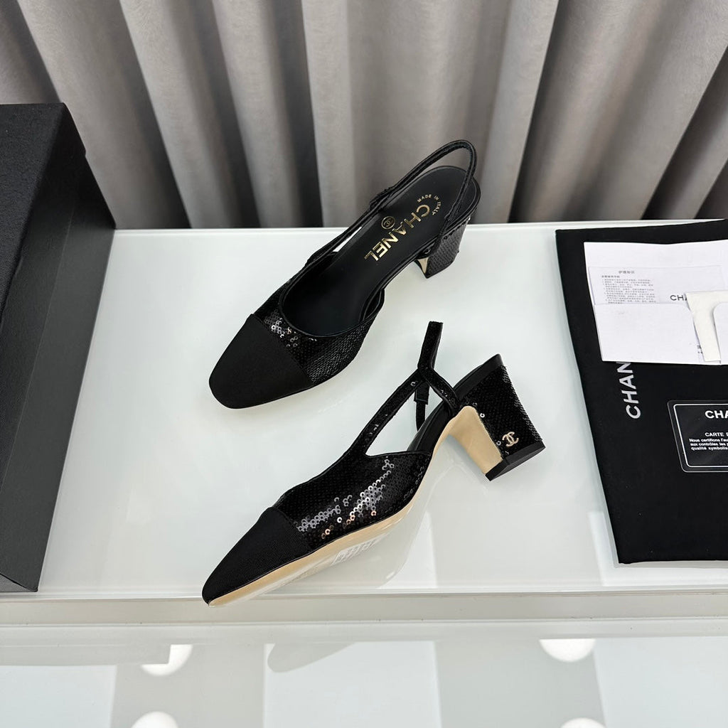 Two-Tone Slingback Shoes