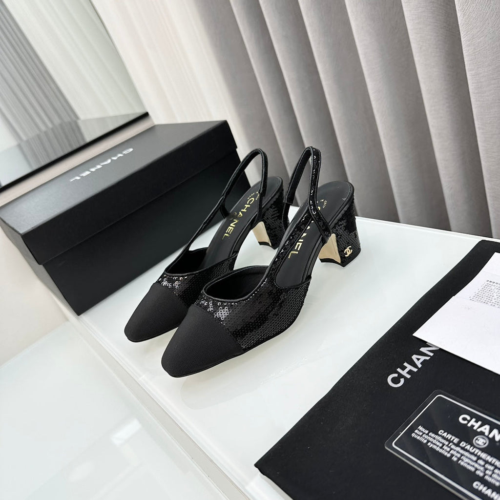 Two-Tone Slingback Shoes