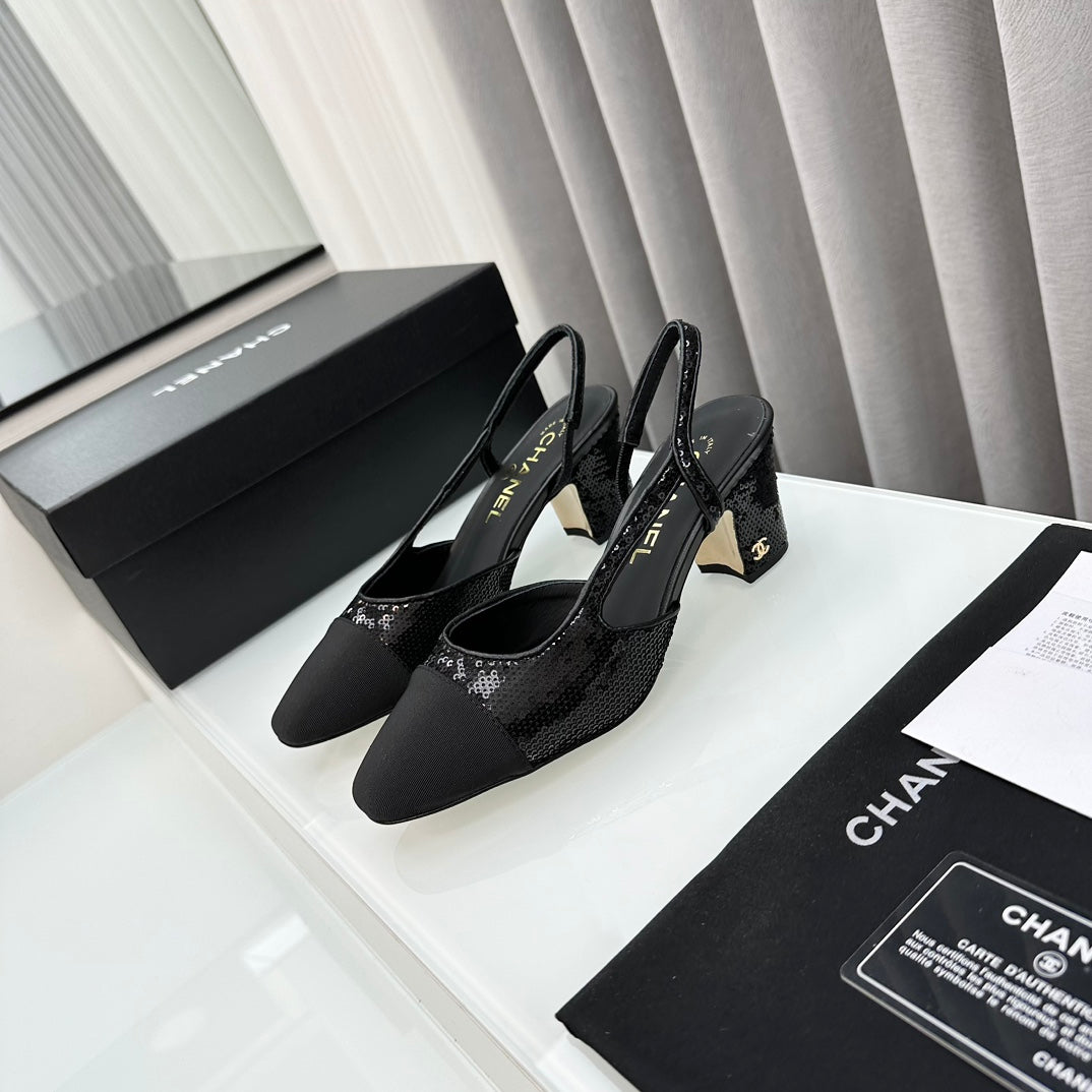 Two-Tone Slingback Shoes