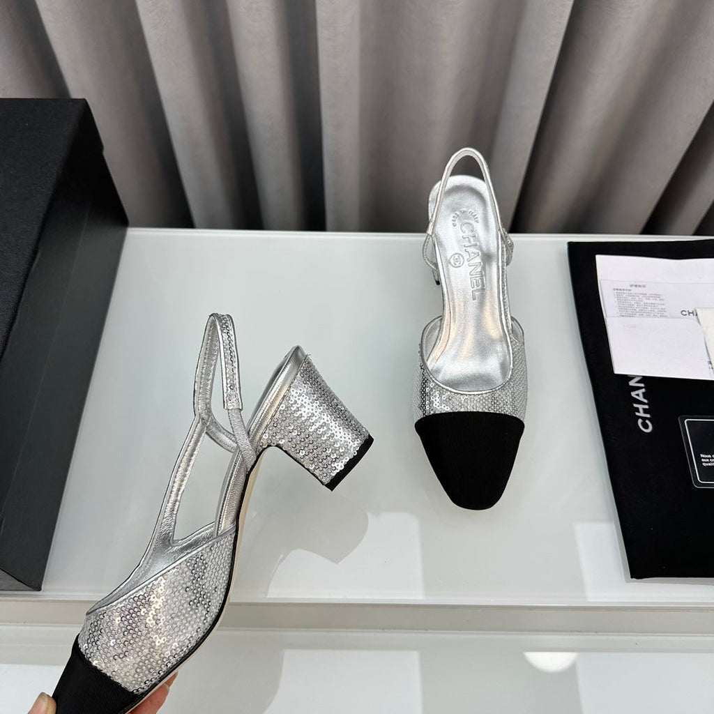 Two-Tone Slingback Shoes
