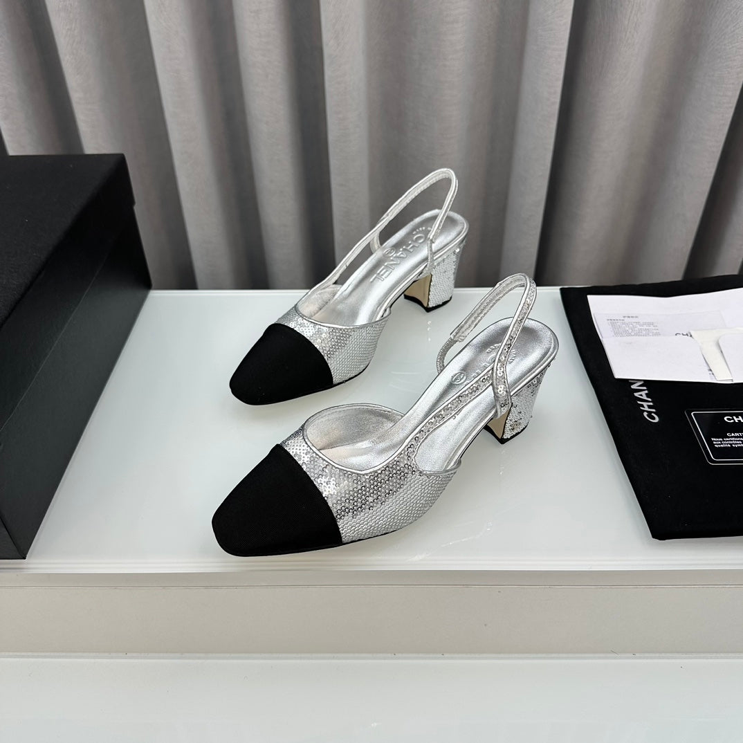 Two-Tone Slingback Shoes