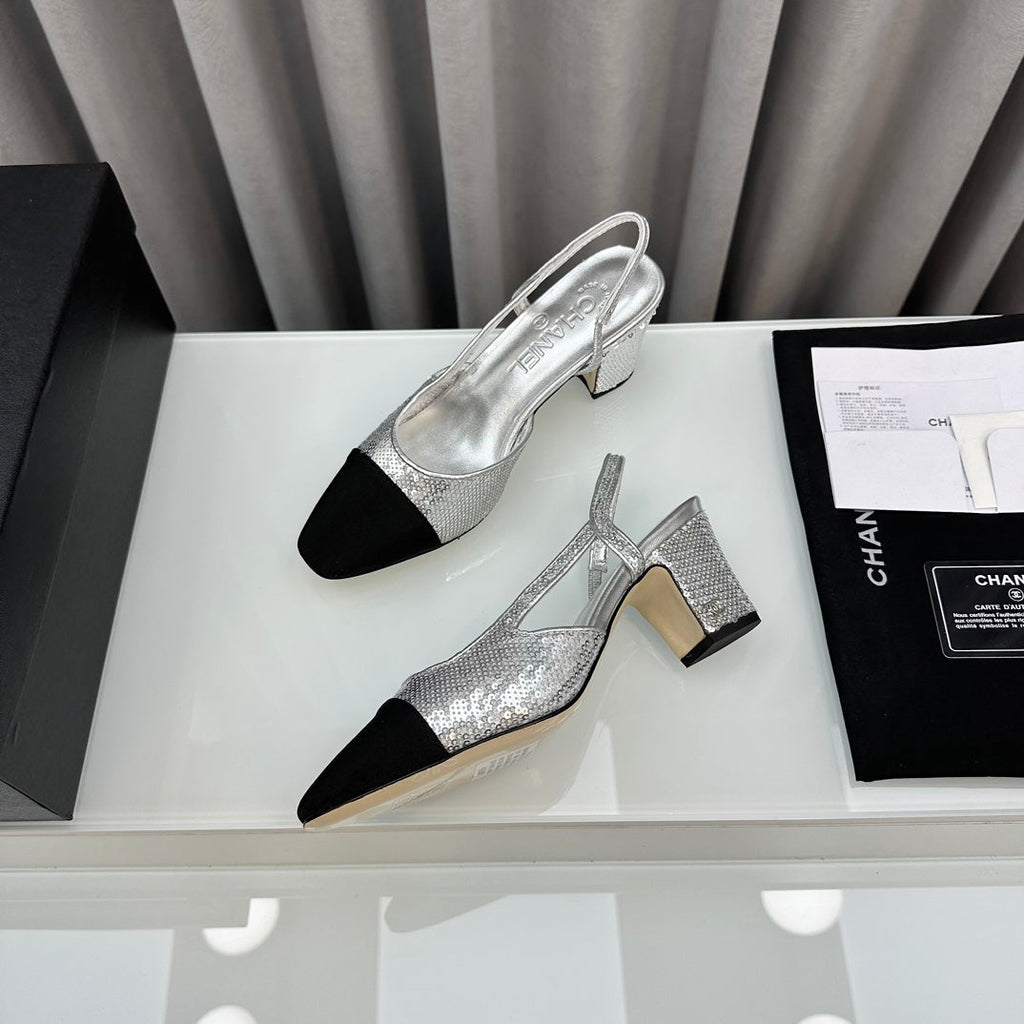 Two-Tone Slingback Shoes