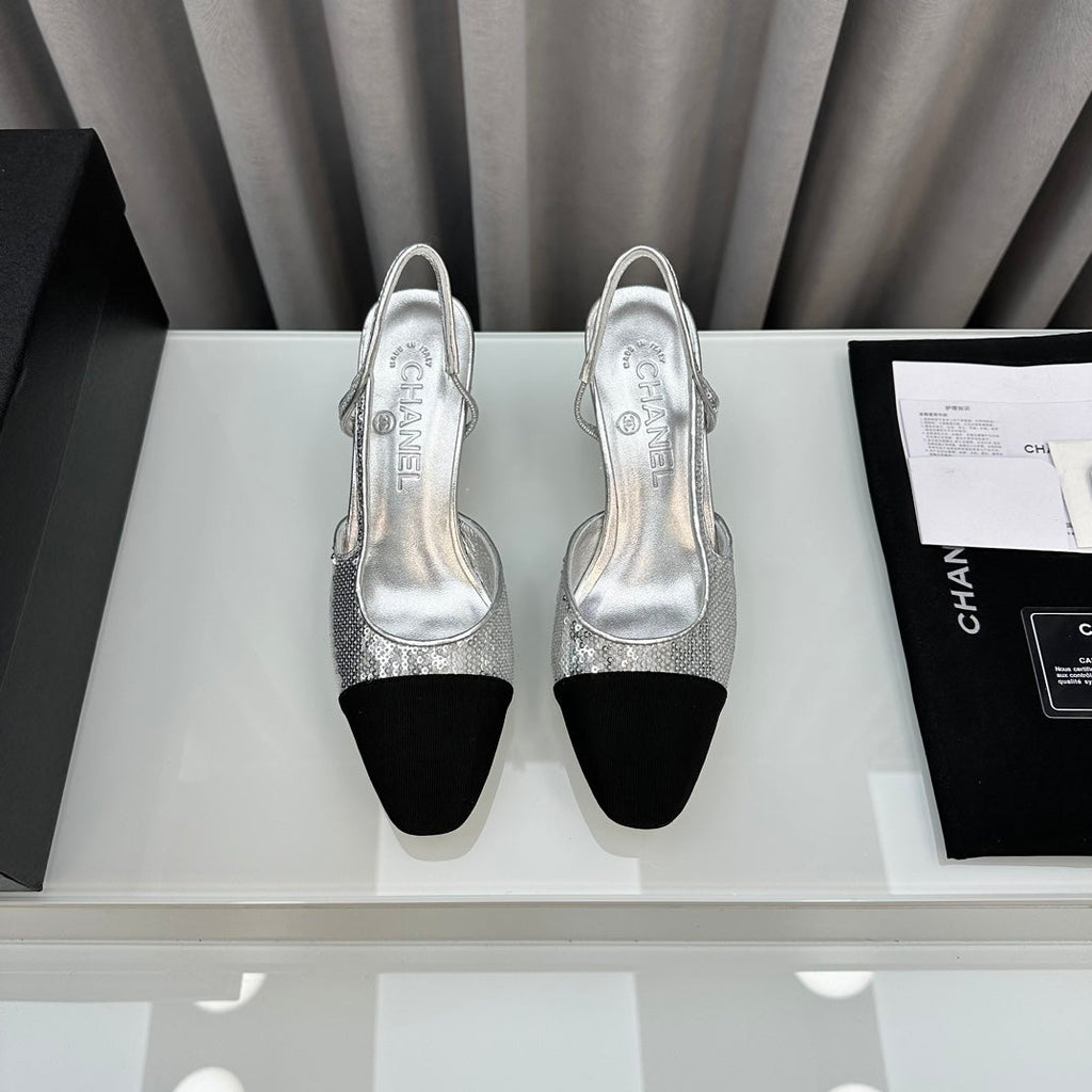 Two-Tone Slingback Shoes