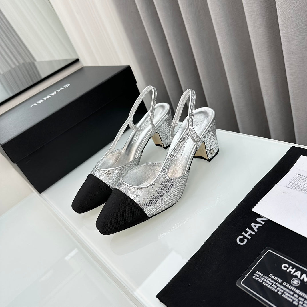 Two-Tone Slingback Shoes