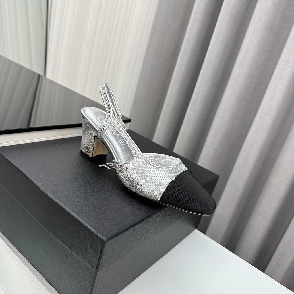 Two-Tone Slingback Shoes