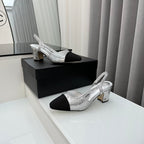 Two-Tone Slingback Shoes