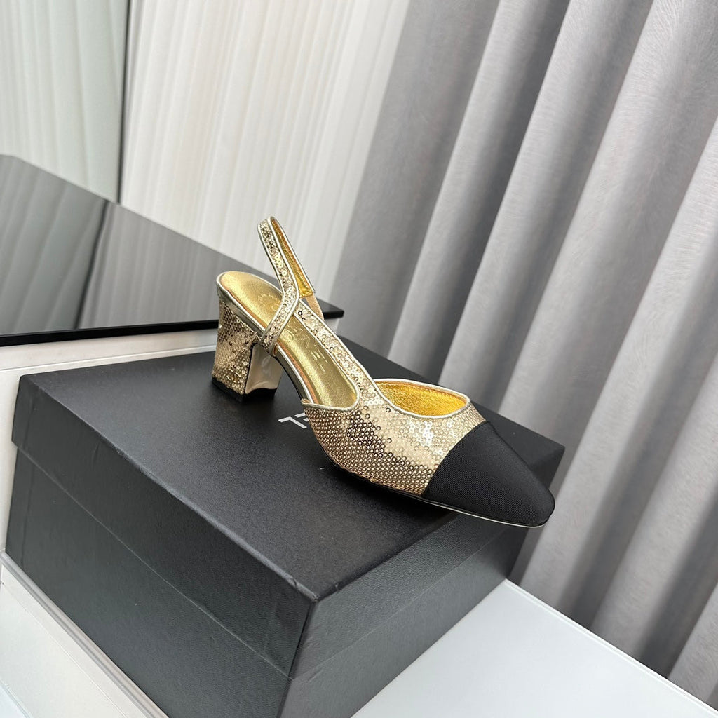 Two-Tone Slingback Shoes