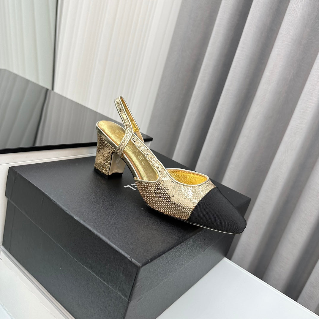 Two-Tone Slingback Shoes