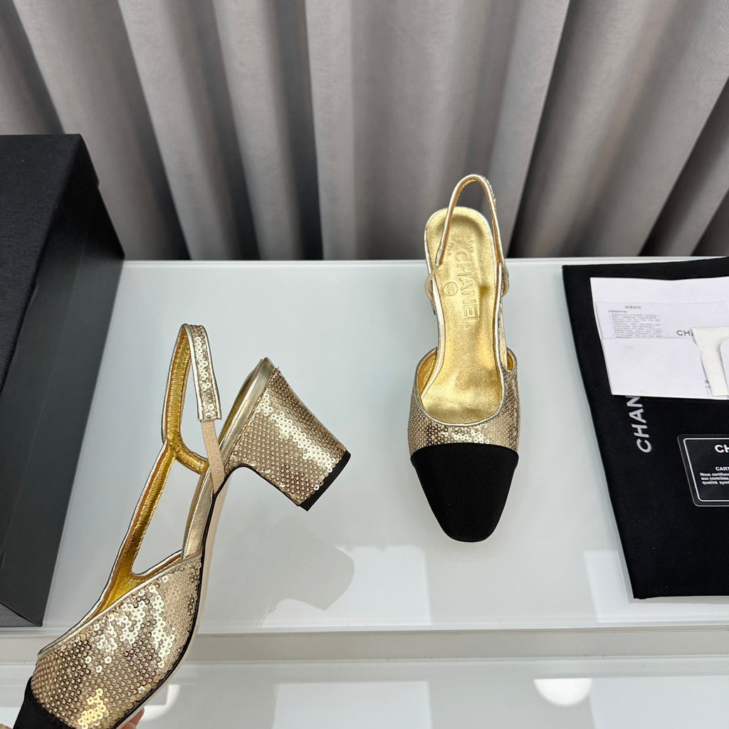 Two-Tone Slingback Shoes