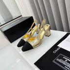 Two-Tone Slingback Shoes