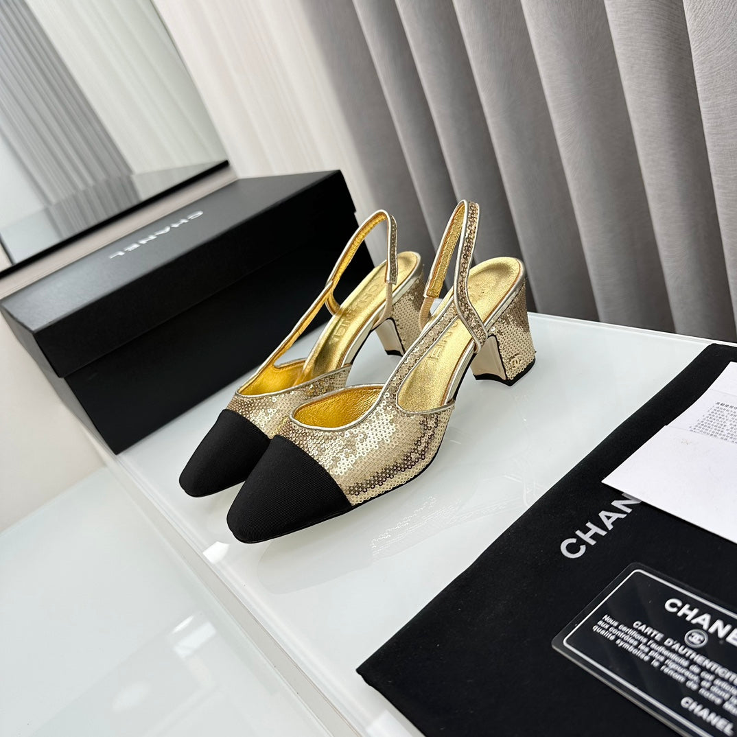 Two-Tone Slingback Shoes