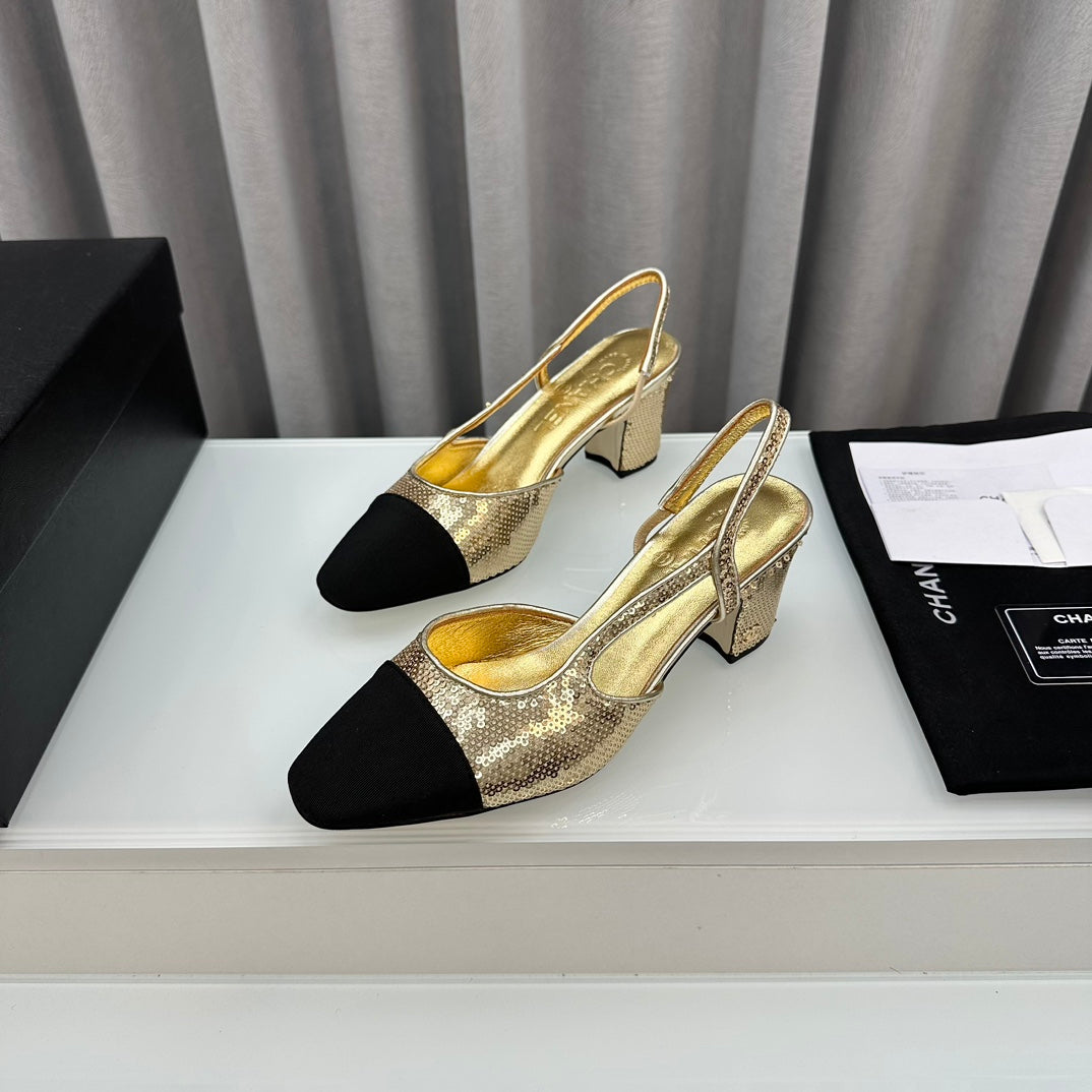 Two-Tone Slingback Shoes