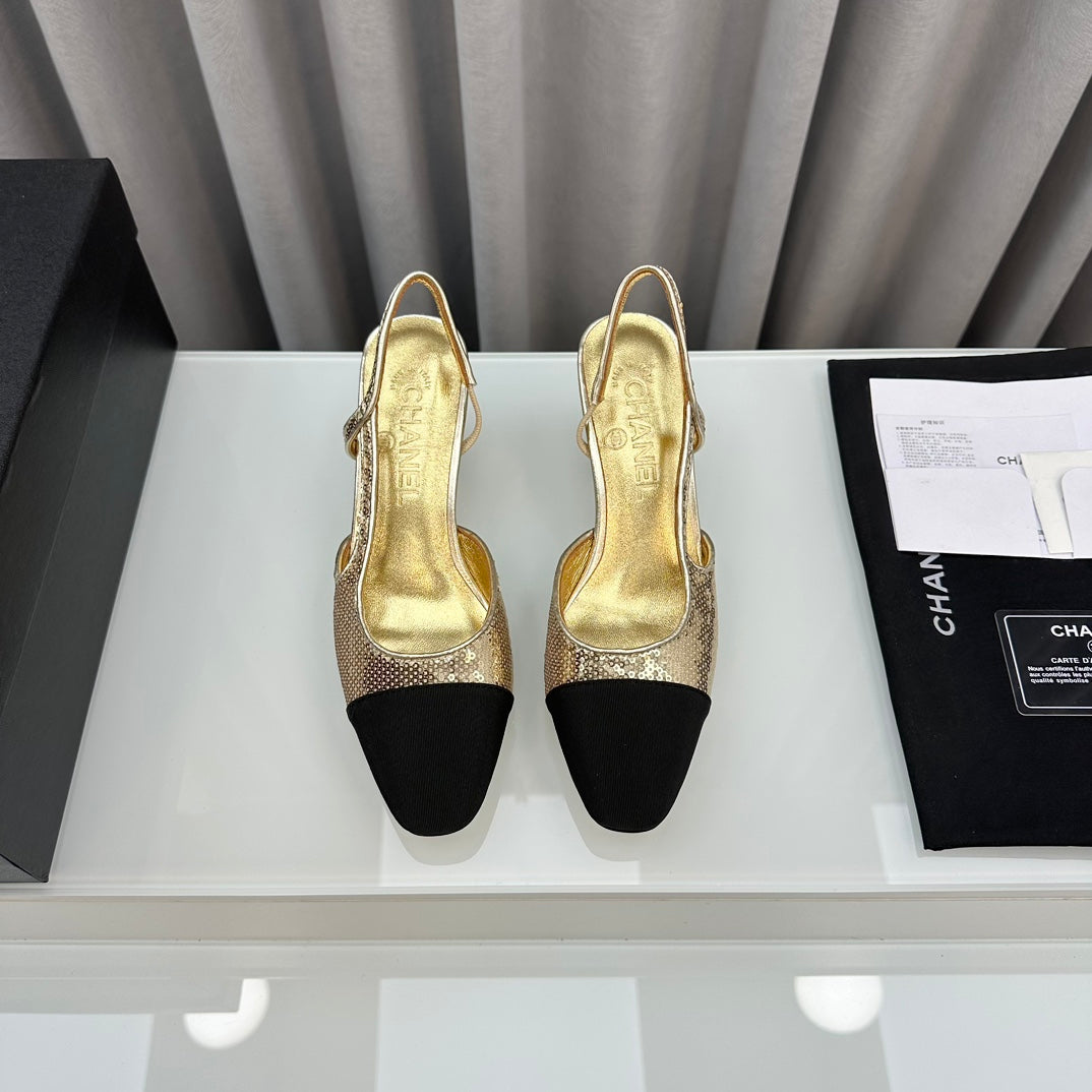 Two-Tone Slingback Shoes