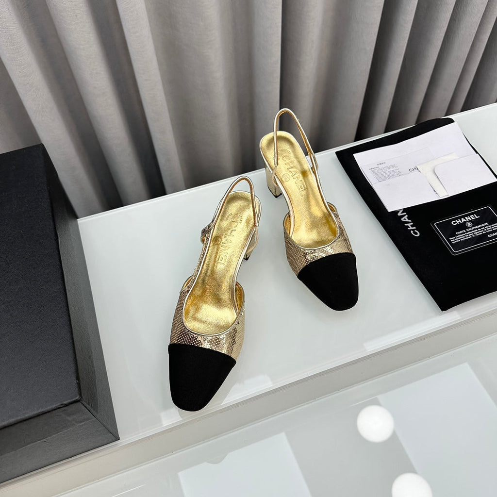 Two-Tone Slingback Shoes