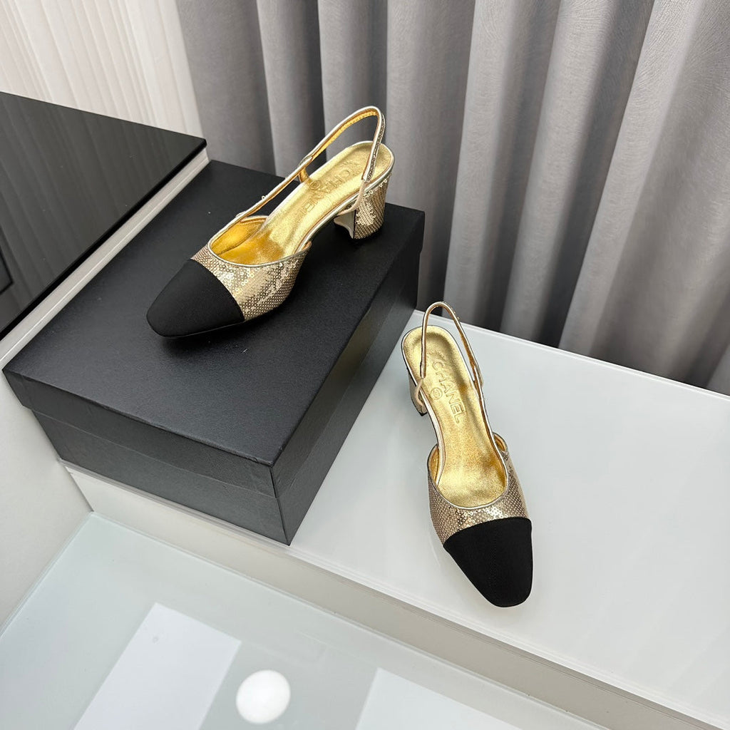 Two-Tone Slingback Shoes